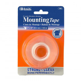 Double Sided Clear Mounting Tape, 1" x 60"