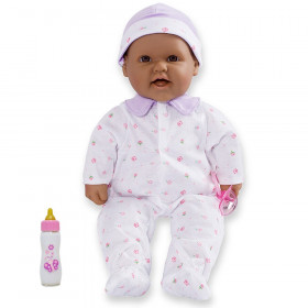 La Baby Soft 16" Baby Doll, Purple with Pacifier, Hispanic