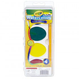 Crayola Jumbo Washable Watercolor Set, 4 colors