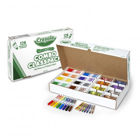 Crayon/Marker Combo Classpack, 8 Colors, Pack of 256