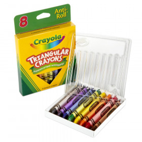 Crayola Triangular Anti-Roll Crayons, 8 colors