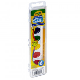 Crayola Semi-Moist Washable Watercolor Set, 8 colors