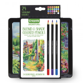 Signature Blend & Shade Colored Pencils in Tin, Pack of 24