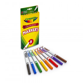 Crayola Original Formula Markers, Fine tip, 8 Classic Colors