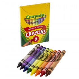 Crayola Large Size Crayons, 8 Crayons in a Tuck Box