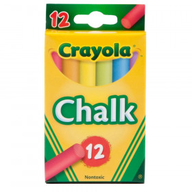 Multi-Colored Children's Chalk, 12 Count
