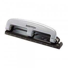 EZ Squeeze 3-Hole Punch, 12 Sheets, Silver