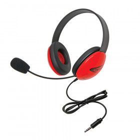 Listening First Headsets with Single 3.5mm plugs, Red