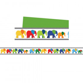 Parade of Elephants Straight Borders, 36'