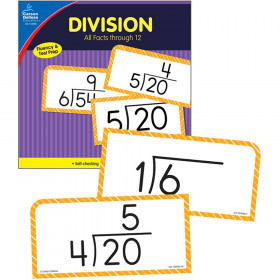 Division All Facts through 12 Flash Cards