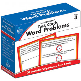 Word Problem Task Card, Grade 3, Pack of 100