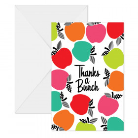 Black, White & Stylish Brights Note Cards with Envelopes, Pack of 10