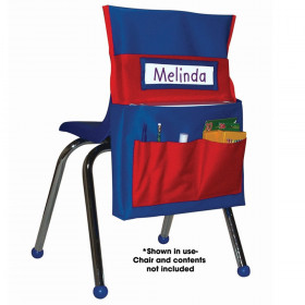Chairback Buddy Pocket Chart, Blue/Red