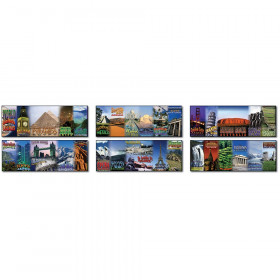 World Landmarks and Locales Topper Bulletin Board Set
