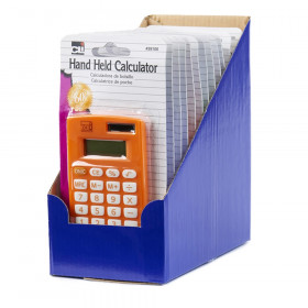 Calculator, Hand Held, 8 Digit, Assorted Colors, Pack of 12, Carded