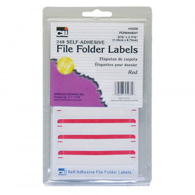 File Folder Labels, Red