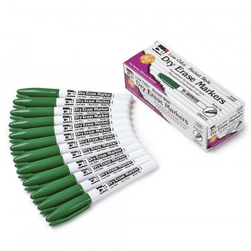 Dry Erase Markers - Pocket Style, Green/Bullet