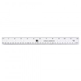 Plastic Ruler, Double Bevel, 12 Inches, Clear