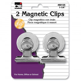 Clips - Spring - Magnetic - 1-1/4" - 2/Cd