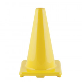 Hi-Visibility Flexible Vinyl Cone, weighted, 12", Yellow
