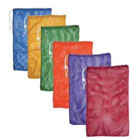 Mesh Equipment Bag, 24" x 36", Assorted Colors, Pack of 6