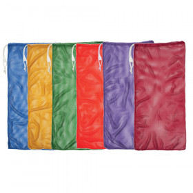 Mesh Equipment Bag, 24" x 48", Assorted Colors, Pack of 6