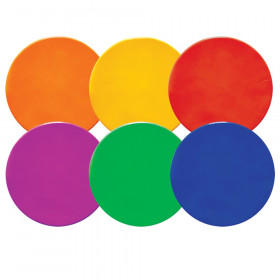 Round Poly Spot Markers, 10", 6 Assorted Colors