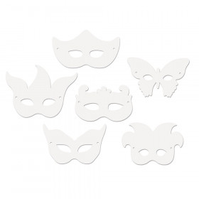 Die-Cut Paper Masks, Mardi Gras Assortment, Assorted Sizes, 24 Pieces