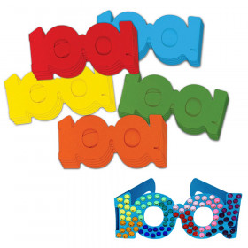 100 Days of School Paper Glasses, 2.5" x 16", 25 Pieces