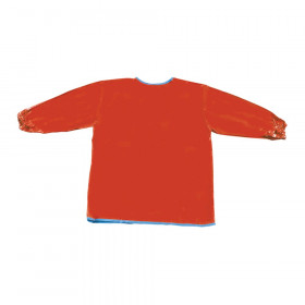 Long Sleeve Art Smock, Red, 22" x 18", 1 Count
