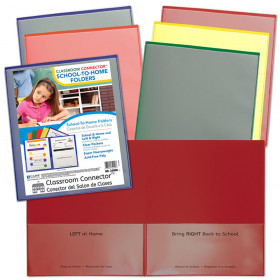 Classroom Connector School-To-Home Folders, Assorted Colors, Pack of 36
