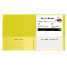 Classroom Connector School-To-Home Folders, Yellow, Box of 25