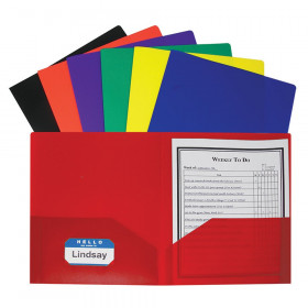 Two Pocket Poly Portfolios Folder, Pack of 36
