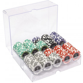 200 Ct 14 Gram Eclipse Poker Chips & Acrylic Tray