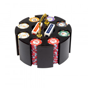 Rock & Roll 13.5 Gram Clay Poker Chips in Wood Carousel - 300 Ct. – Poker  Chip Lounge
