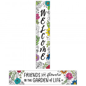 Bright Blooms Double-Sided Welcome Banner, 39" x 8"