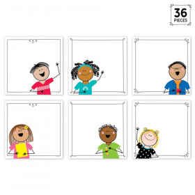 Stick Kids 6" Designer Cut-Outs, Pack of 36