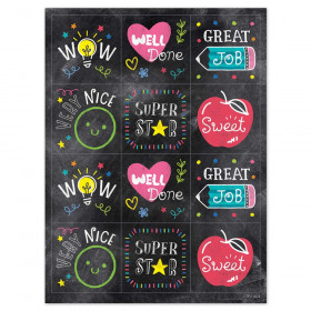 Chalk It Up! Colorful Chalk Reward Stickers, Pack of 60