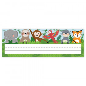 Jungle Friends Name Plates, Pack of 36