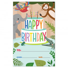 Jungle Friends Happy Birthday Awards, Pack of 30