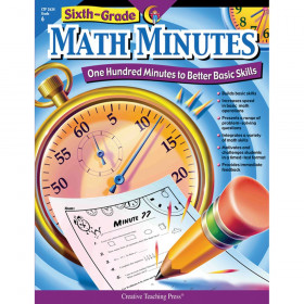 Creative Teaching Press Math Minutes Book, Grade 6