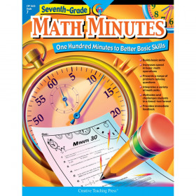 Creative Teaching Press Math Minutes Book, Grade 7
