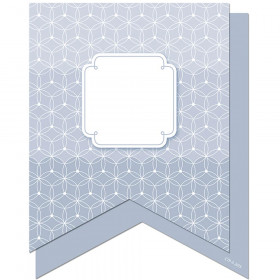 Painted Palette Slate Gray Pennants 6" Designer Cut-Outs