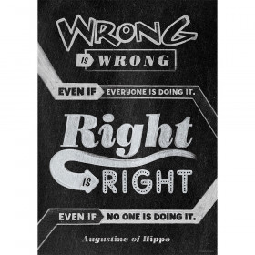 Wrong is wrong even if Inspire U Poster