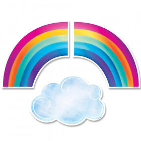 Rainbows and Clouds 6" Designer Cut-Outs, 36 Per Pack
