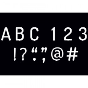 White Letter Board 1" Uppercase Letter Stickers, 133 Pieces