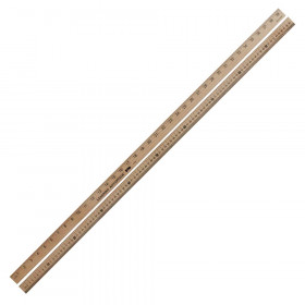 Charles Leonard Inc. Office Wood Ruler with Metal Edge, 18 Inches