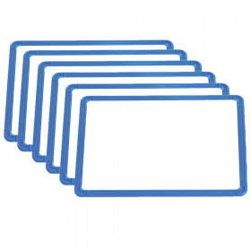 Magnetic Plastic Framed Whiteboards, 9.5" x 13", Set of 6