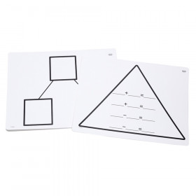 Write-On/Wipe-Off Fact Family Triangle Mat, Addition, Pack of 10
