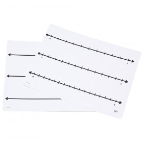 Write-On/Wipe-Off Fraction Number Line Mat, 9"W x 12"L, Pack of 10
